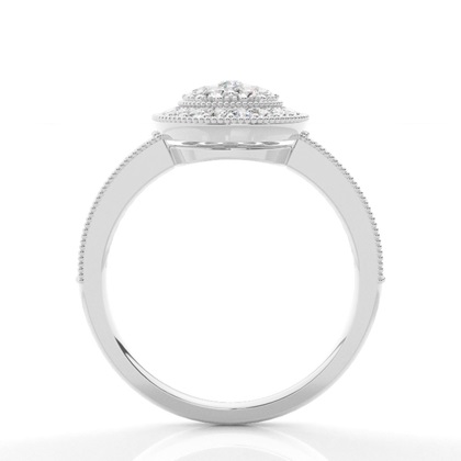 Weißgold Cluster Verlobungsringe