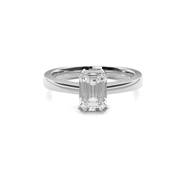 4 Prong Setting Plain Engagement Ring