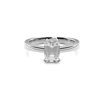 4 Prong Setting Plain Engagement Ring