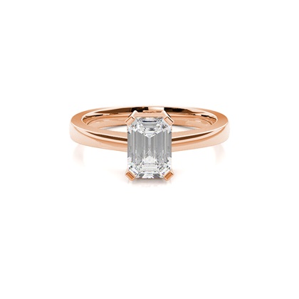 Rose Gold Solitaire Diamond Rings