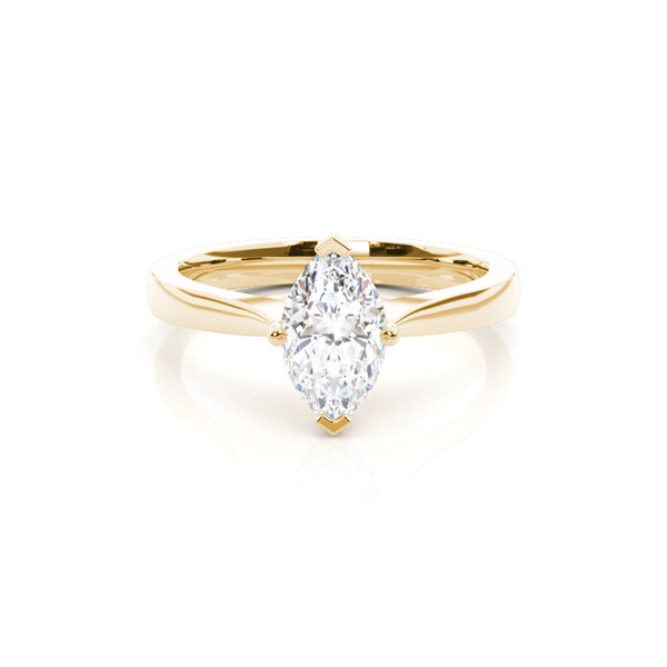 4 Prong Setting Plain Engagement Ring