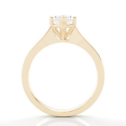 Yellow Gold Solitaire Diamond Rings 