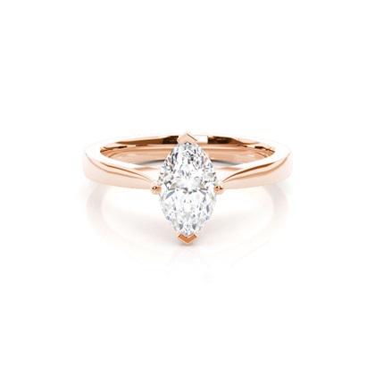 Rose Gold Solitaire Diamond Rings
