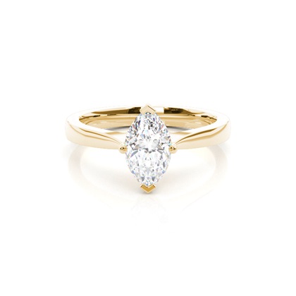 Yellow Gold Solitaire Diamond Rings 