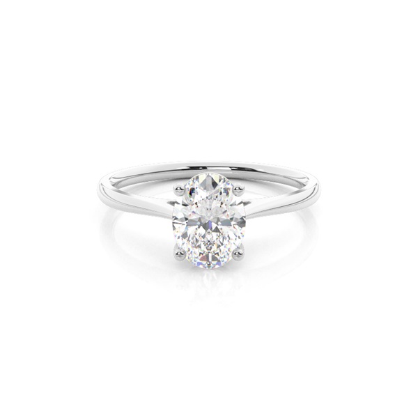 4 Prong Setting Plain Engagement Ring