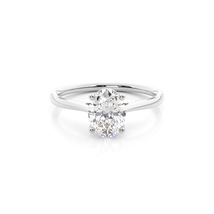 4 Prong Setting Plain Engagement Ring