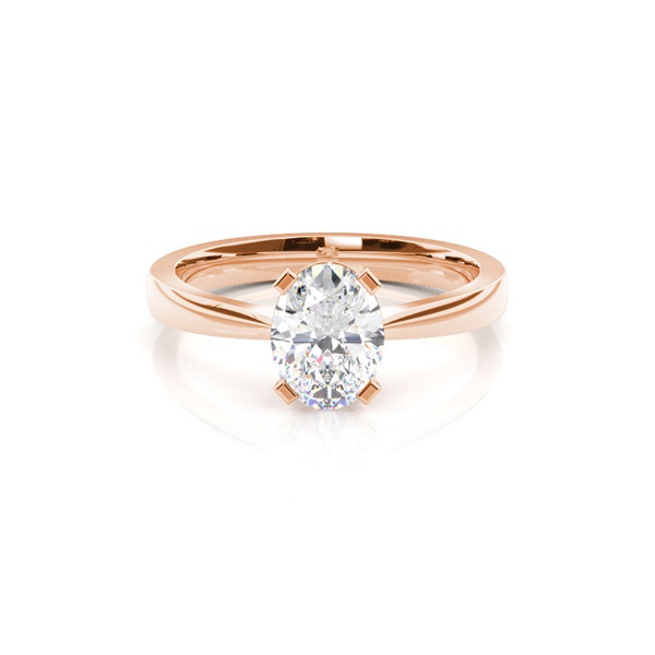 4 Prong Setting Plain Engagement Ring