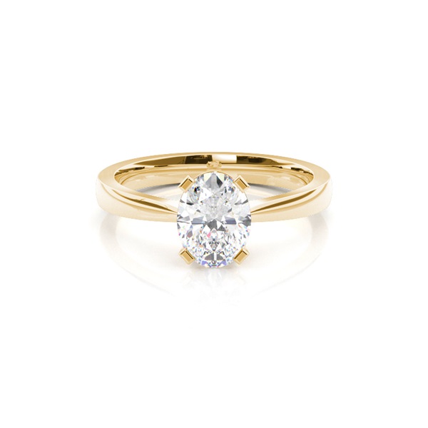 4 Prong Setting Plain Engagement Ring