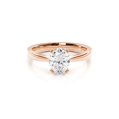 Rose Gold Solitaire Diamond Rings