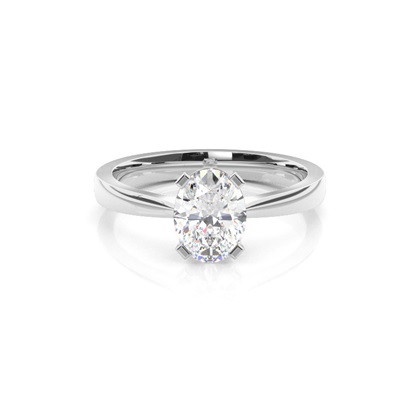 Oval Solitaire Diamond Rings