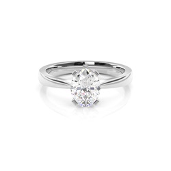 Diamantring in einer Krappenfassung