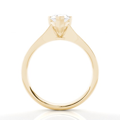 Yellow Gold Solitaire Diamond Rings 