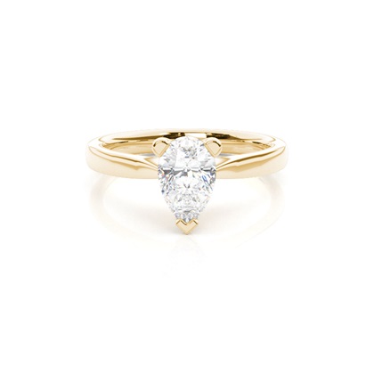 Yellow Gold Solitaire Diamond Rings 