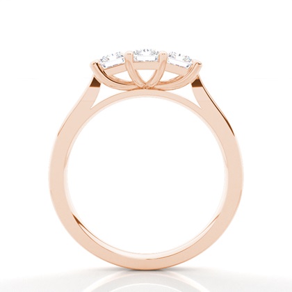 3 Diamanten gefasst in einer halben Zargenfassung und Krappenfassung