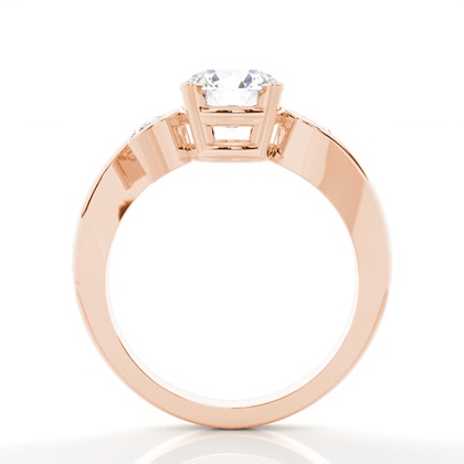 2.00 Carat Rotgold Trilogie Verlobungsringe