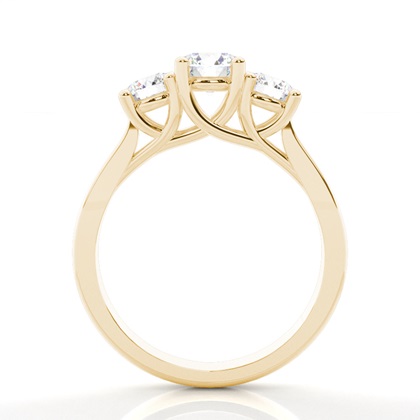 Brilliant Gelbgold Trilogie Verlobungsringe