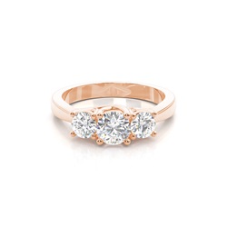 Yellow Gold Trilogy Diamond Engagement Ring