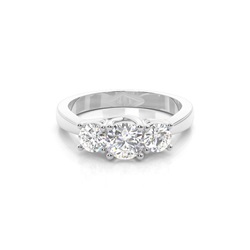 Yellow Gold Trilogy Diamond Engagement Ring