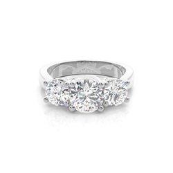Yellow Gold Trilogy Diamond Engagement Ring
