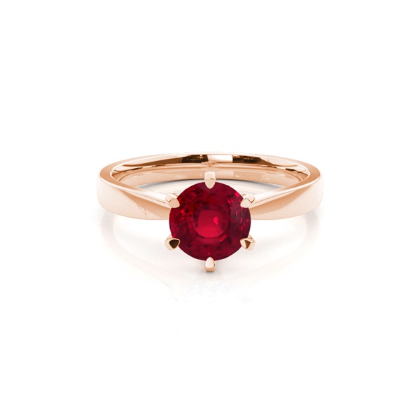 Princess Plain Ruby Engagement Ring