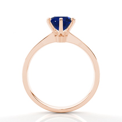 Princess Plain Blue Sapphire Verlobungsring