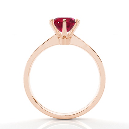 Princess Plain Ruby Engagement Ring