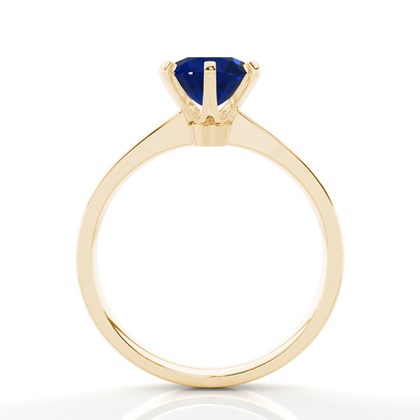 Princess Plain Blue Sapphire Verlobungsring