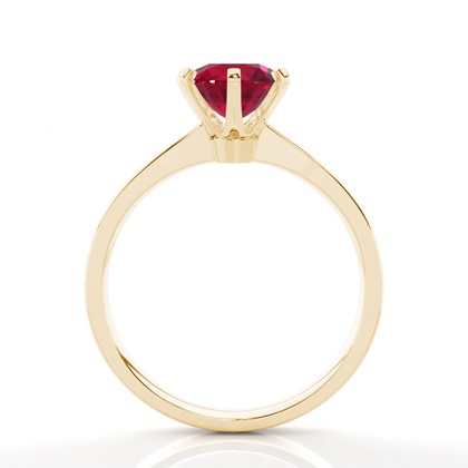 Princess Plain Ruby Engagement Ring
