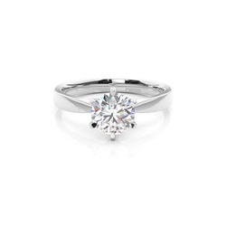 Prong Setting Plain Engagement Ring