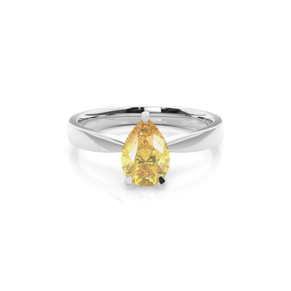 Prong Set Yellow Diamond Solitaire Engagement Ring