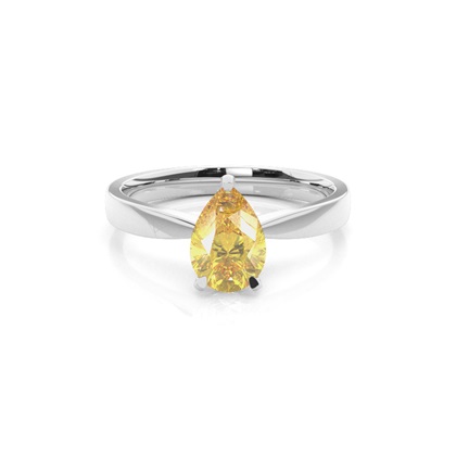Pear Solitaire Diamond Rings