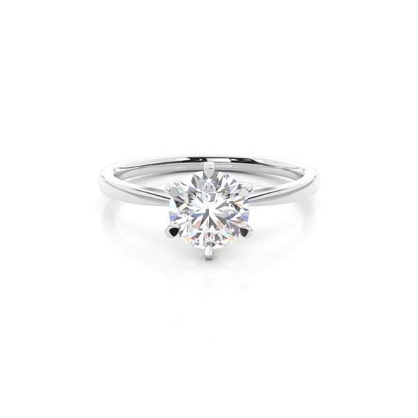 Prong Setting Plain Engagement Ring