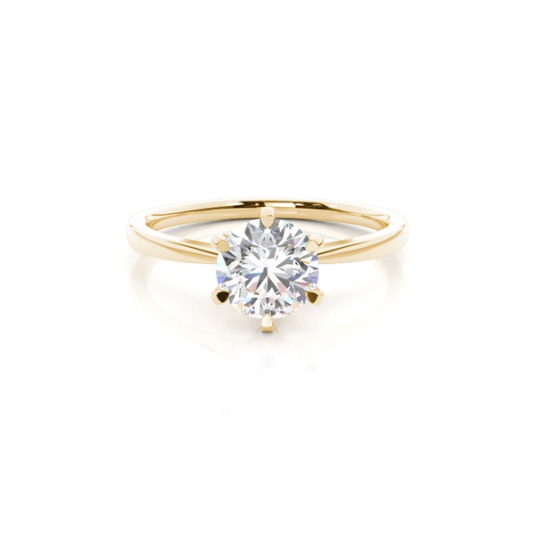 Prong Setting Plain Engagement Ring