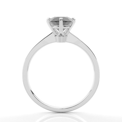 Verlobungsring mit runden schwarzen Diamanten in Solitärform