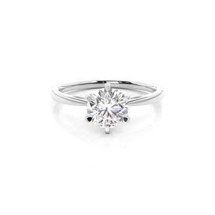 Prong Setting Plain Engagement Ring