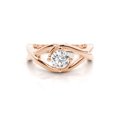 Rose Gold Twisted Diamond Engagement Rings