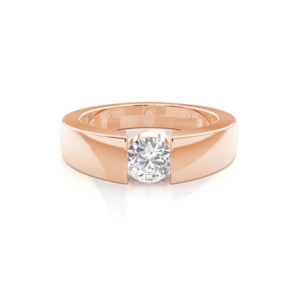 Bar Setting Plain Engagement Ring