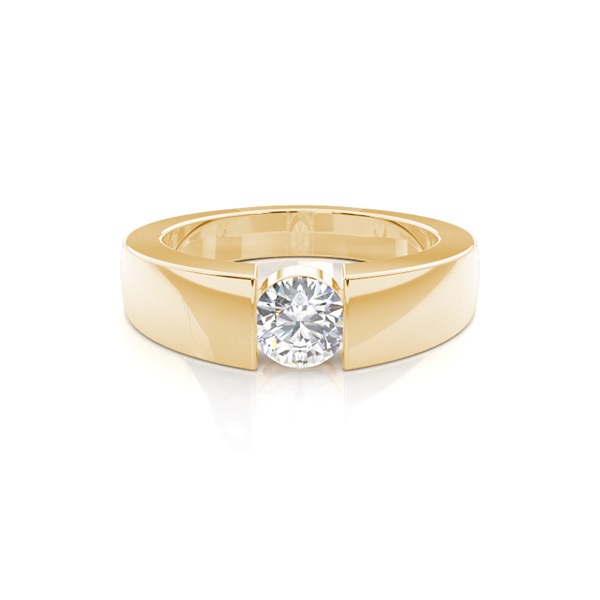 Bar Setting Plain Engagement Ring