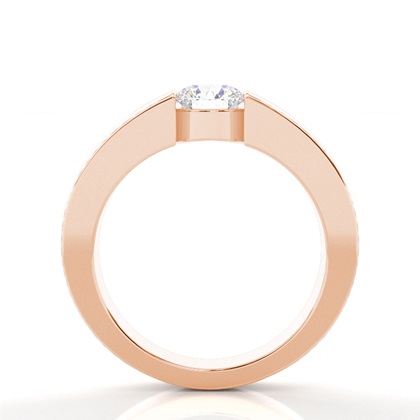 Rose Gold Solitaire Diamond Rings