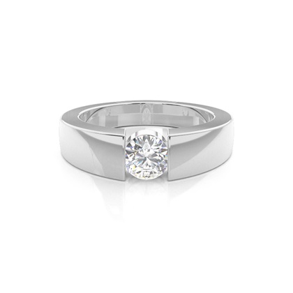 Bar Setting Plain Engagement Ring