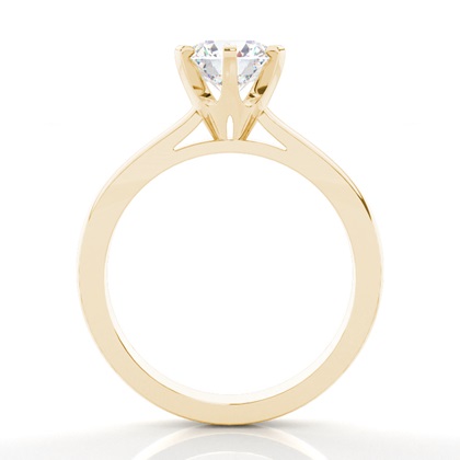 Yellow Gold Solitaire Diamond Rings