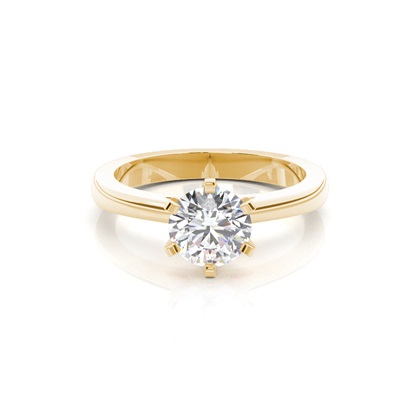 Yellow Gold Solitaire Diamond Engagement Rings