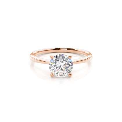 Rose Gold Solitaire Diamond Rings
