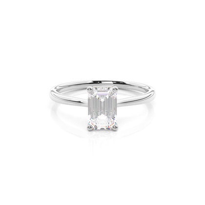 Emerald Solitaire Diamond Rings