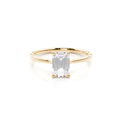 Emerald Solitaire Diamond Rings