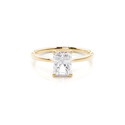 Radiant Yellow Gold Solitaire Diamond Engagement Rings