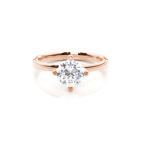 4 Prong Setting Plain Engagement Ring