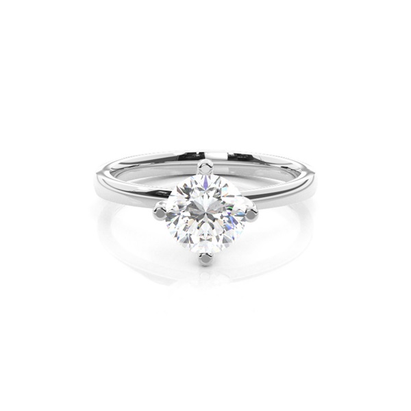 4 Prong Setting Plain Engagement Ring