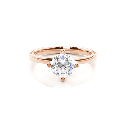Rose Gold Solitaire Diamond Rings