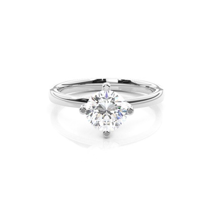 4 Prong Setting Plain Engagement Ring
